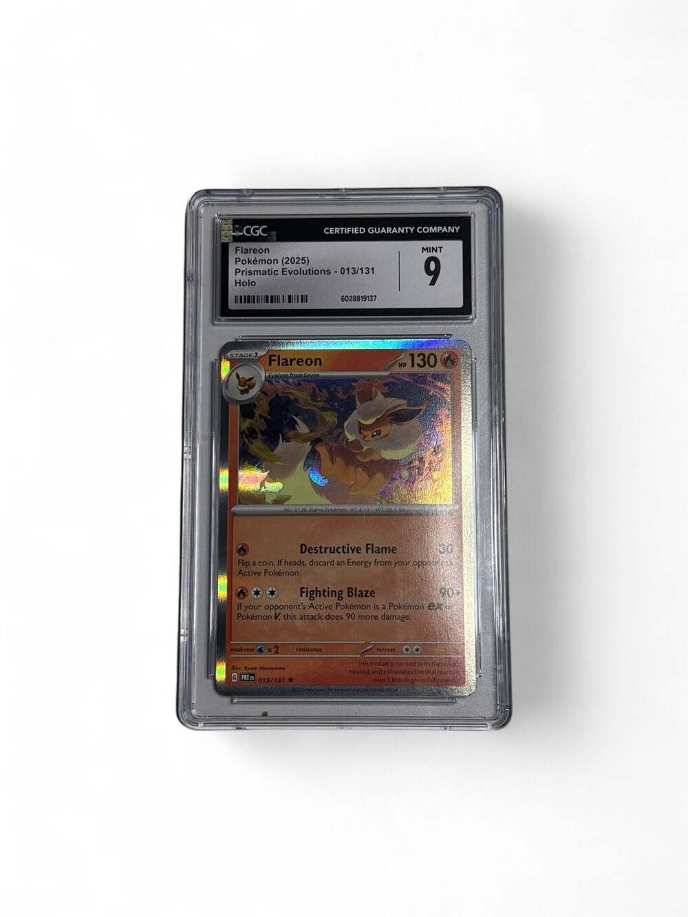 Flareon 013/131 Holo Pokemon Prismatic Evolutions (2025) CGC Mint 9